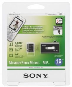 Paměťová karta MS Micro Sony MSA16GU2, 16GB