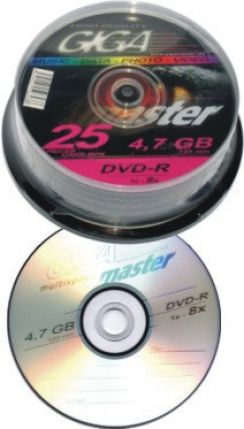 Disk DVD-R Gigamaster 4,7GB, 16x, cake 25pack