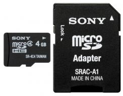 Paměťová karta Micro SD Sony SR4A4, 4GB