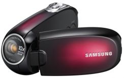 Videokamera Samsung SMX-C24 R, flash, 16GB, červená/černá