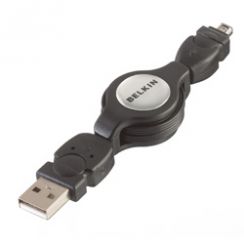 Kabel Belkin USB A mini B, 0,8m, 4-Pin - zatahovatelný