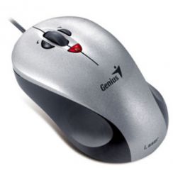 Myš Genius Ergo 525X Laser/ drátová/ 1600 dpi/ USB/ stříbrná