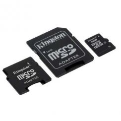 Paměťová karta Micro SDHC Kingston 16GB Class 2 + 2 adaptéry SD, mini SD