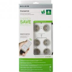 Přepěťová ochrana Belkin 230V Conserve, 8-zásuvek, bezdrát.vypínač