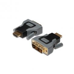 Adaptér Digitus HDMI A samec / DVI-D(18+1) samec, černo/šedý