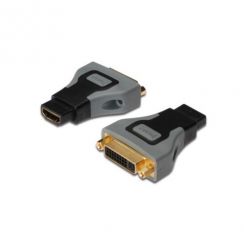 Adaptér Digitus HDMI A samice / DVI-I(24+5) samice, černo/šedý