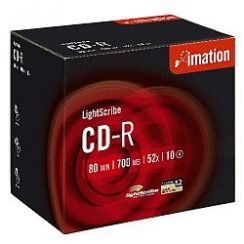 Disk CD-R Imation LightScribe, 52x, NormJC, 10 ks