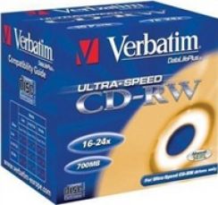 Disk CD-RW (10-pack) VERBATIM Jewel/Ultra Speed/16-24x/DLP/700MB