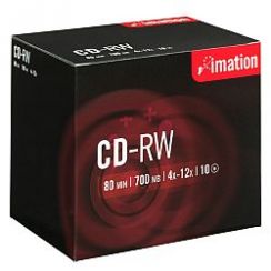 Disk CD-RW Imation 700MB, 4-12x, NormJC, 10-pack
