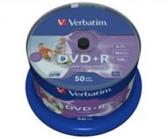 Disk DVD+R (50-pack) VERBATIM Spindle/Printable/16x/4.7GB/DLP