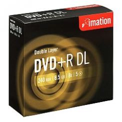Disk DVD+R DL Imation 8.5GB 8x, Normální Box, 5ks