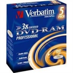 Disk DVD-RAM (5-pack) VERBATIM  9,4GB 3x Type 4