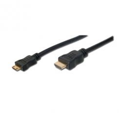 Kabel Digitus HDMI 1.3 / 1.2 (C to A) připojovací 2 m, pozl. kontakty