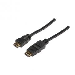 Kabel Digitus HDMI/A prop. 5m, AWG30, černý/šedý, otočný konektor,pozlacené kon