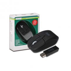 Myš Digitus bezdrátová mini optická, 800dpi, USB,černá, opryžovaná