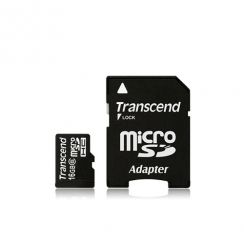 Paměťová karta TRANSCEND 16GB microSDHC (Class 6) memory card