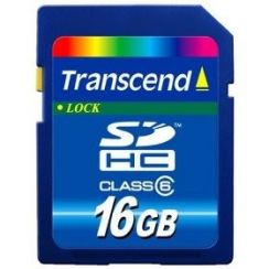 Paměťová karta TRANSCEND 16GB SDHC (SD 2.0 SPD Class 6) memory card