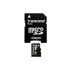 Paměťová karta TRANSCEND 2GB microSD memory card + adapter SD
