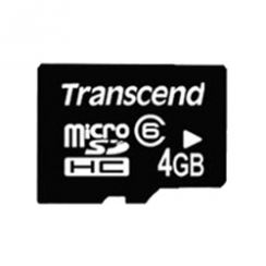 Paměťová karta TRANSCEND 4GB micro SDHC6 (bez adaptéru) memory card