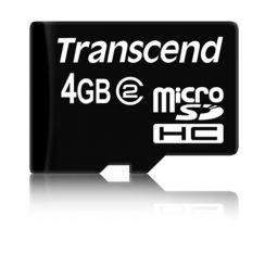 Paměťová karta TRANSCEND 4GB microSDHC 2 (bez adaptéru) memory card