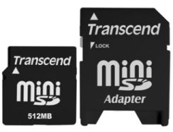 Paměťová karta TRANSCEND 512MB Mini SD memory card
