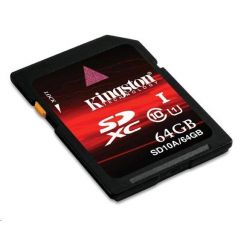 Paměťová karta SD Kingston 64GB XC Class 10 UHS I Flash Card