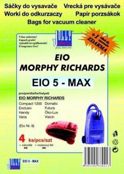 Filtr Jolly EIO 5 MAX (4+1+1ks) do vysav. EIO, MORPHY RICHARDS