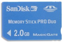 Paměťová karta MS PRO DUO Sandisk 2GB