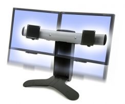 Stojan na monitor Ergotron LX Dual Display Lift Stand, pro 2 monitory, černá