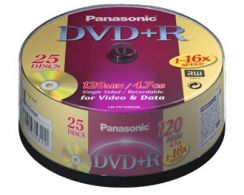 Disk DVD+R Panasonic LM-PS120NE25, 16x, 120min., 25ks