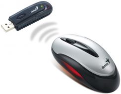 Myš Genius Traveler 600, USB, stříbrná, wireless