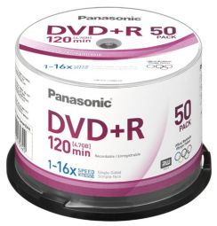 Disk DVD+R Panasonic LM-PS120NE50, 16x, 120min., 50ks
