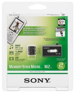 Paměťová karta MS Micro Sony MSA2GU2, 2GB