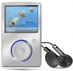 Přehrávač MP3/MP4 Sandisk Sansa Fuze FM 8GB, stříbrná