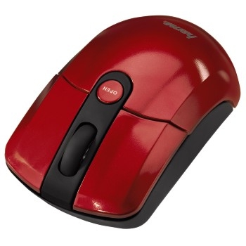 Myš Hama 52466, M-646, bezdrátová, optická, červená