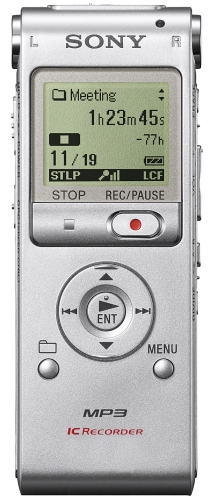 Diktafon Sony ICD-UX200, digitální, 2GB, stříbrný