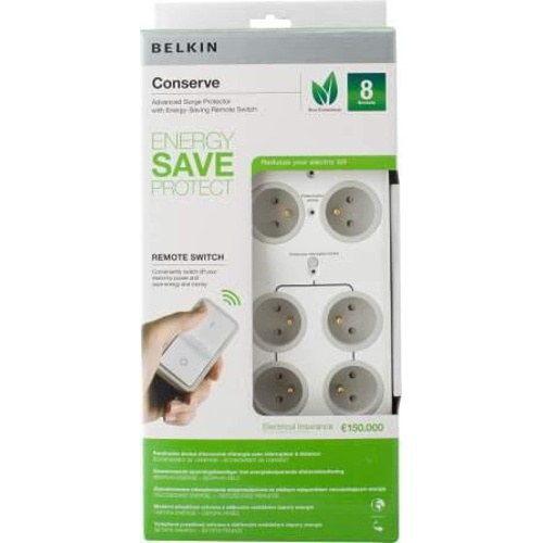 Přepěťová ochrana Belkin 230V Conserve, 8-zásuvek, bezdrát.vypínač