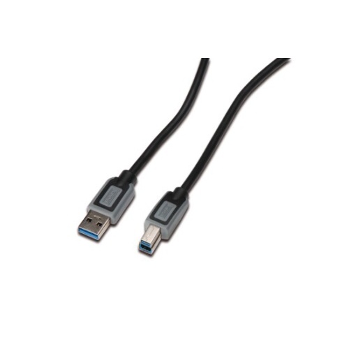 Kabel Digitus USB 3.0 A/samec na B-samec 1,8m, černošedý